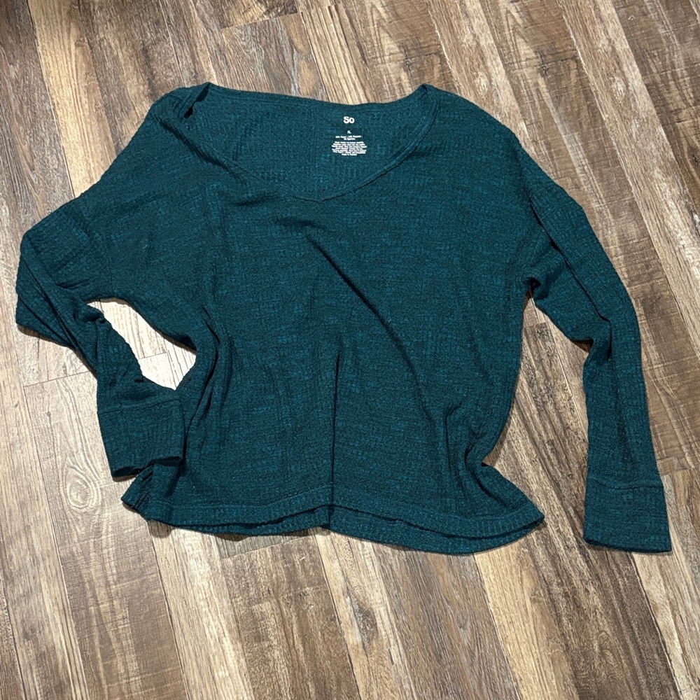 Teal Long Sleeve Women's Top